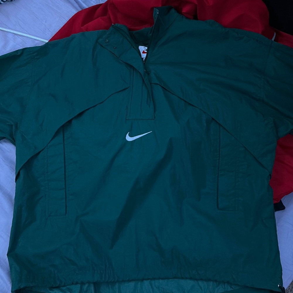 Green Nike windbreaker